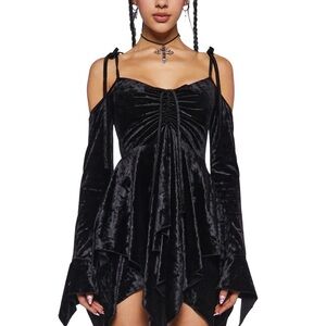 NWT Dolls Kill Current Mood Velvet Fairy Dress